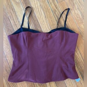 NWT Reformation Melanie Top in Wine size 12